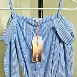 EN CREME 'COLD SHOULDER' DRESS